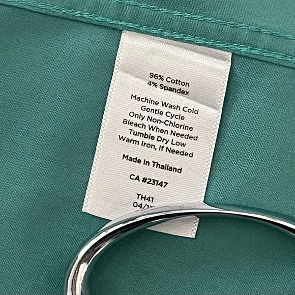 EUC Talbots Turquoise Casual Button Down Shirt - Picture 4 of 5